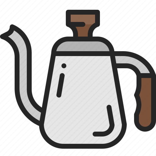 Drip, kettle, coffee, drink, pot, hot, pour icon - Download on Iconfinder