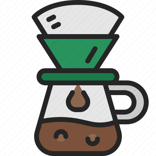 Drip, glass, dripper, coffee, maker, chemex, filter icon - Download on Iconfinder