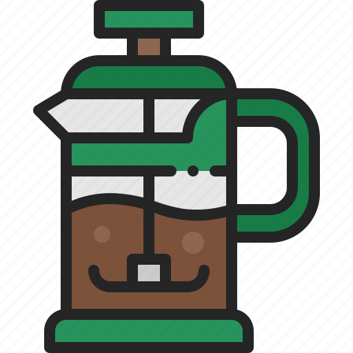 French, press, coffee, drink, kettle, hot, tea icon - Download on Iconfinder