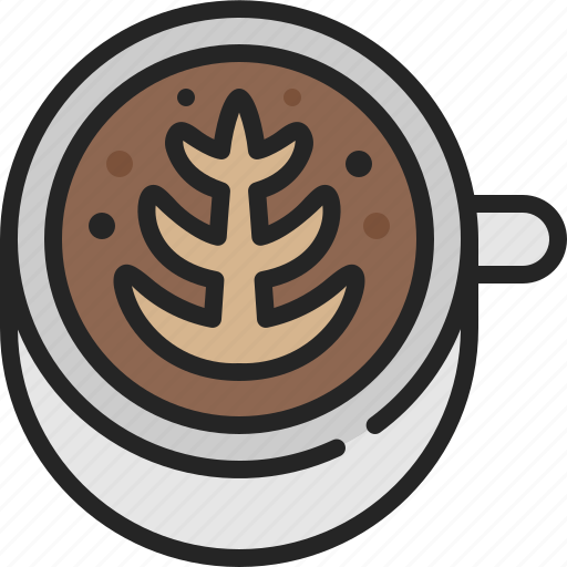 Latte, art, coffee, cup, drink, cappuccino, cafe icon - Download on Iconfinder