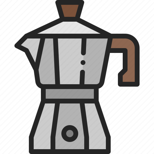 Moka, pot, coffee, drink, italian, maker, espresso icon - Download on Iconfinder