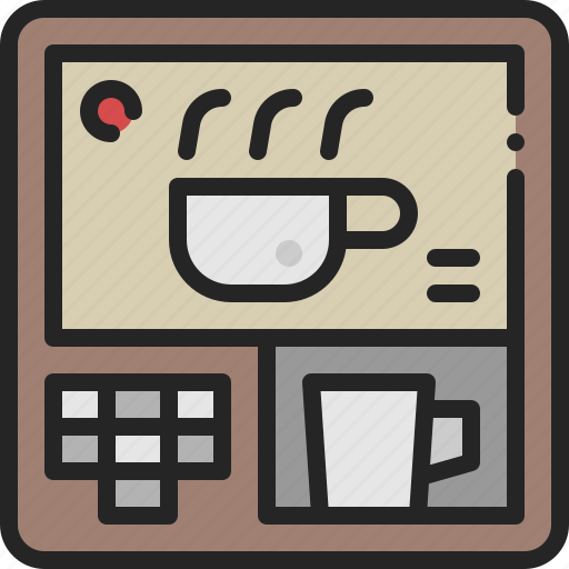 Vending, machine, dispenser, drink, coffee, automatic, panel icon - Download on Iconfinder