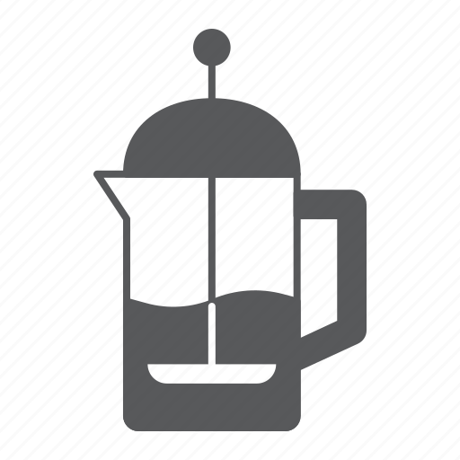 French, press, coffee, tea, glass, teapot, maker icon - Download on Iconfinder