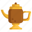 coffee pot, kettle, lamp 