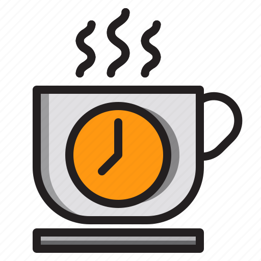 Clock, coffee, cup, hot icon - Download on Iconfinder