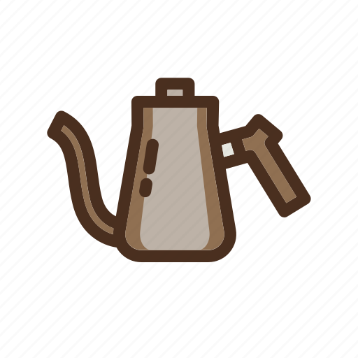 Coffee, color, dripper, filled, kettle, pourover icon - Download on Iconfinder