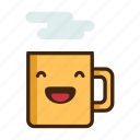 beverage, coffee, hot, laugh, laughing, mug, tea 