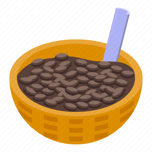 Coffee, beans, isometric icon - Download on Iconfinder