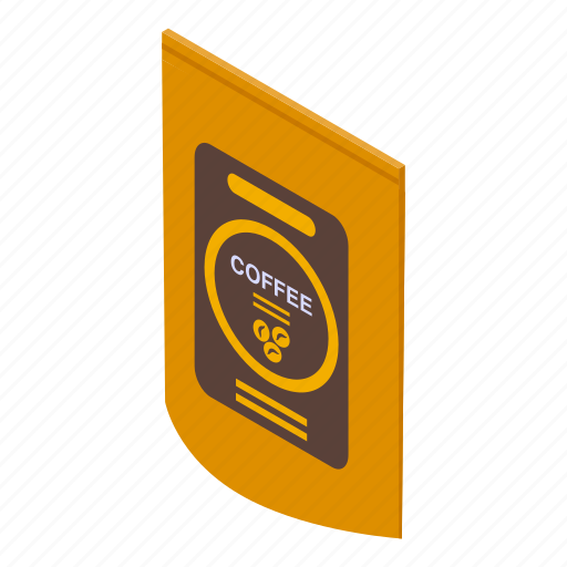Coffee, pack, isometric icon - Download on Iconfinder