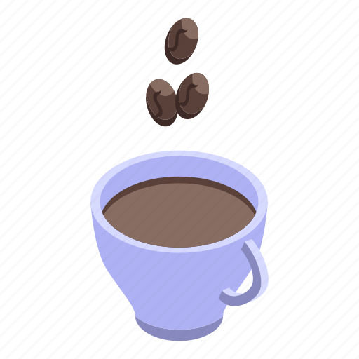 Coffee, cup, isometric icon - Download on Iconfinder