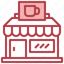 cafe, coffee, shop, building, commerce