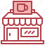cafe, coffee, shop, building, commerce 