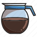 coffee, set, coffee pot, black coffee, glass, drink, caffeine, cafe