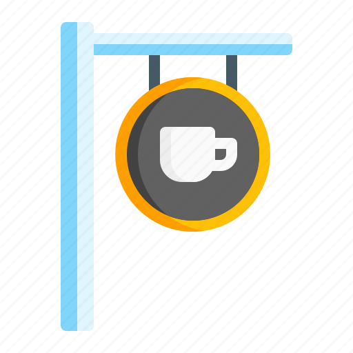 Signboard, coffee, store, shop, restaurant, signaling icon - Download on Iconfinder