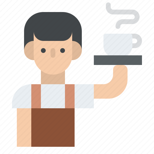 Coffee, serving, waiter, man icon - Download on Iconfinder