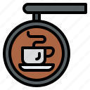 coffee, drink, shop, cafe, label