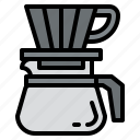 pour, dripper, coffee, over, maker, brewed