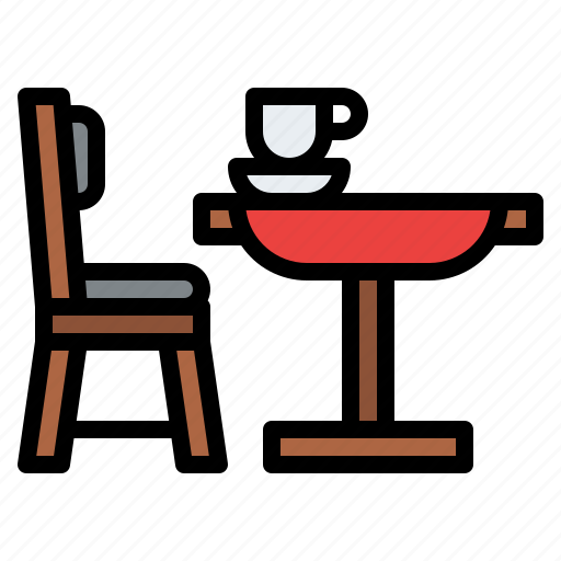 Table, coffee, drink, chair, cup icon - Download on Iconfinder