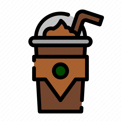 Frappuccino, shake, coffee, frappe, drink, glass icon - Download on Iconfinder