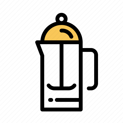 Coffee, shop, french, press icon - Download on Iconfinder