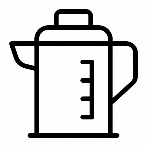 Coffee, pot, restaurant, kitchenware, beverage, measurement, hot icon - Download on Iconfinder