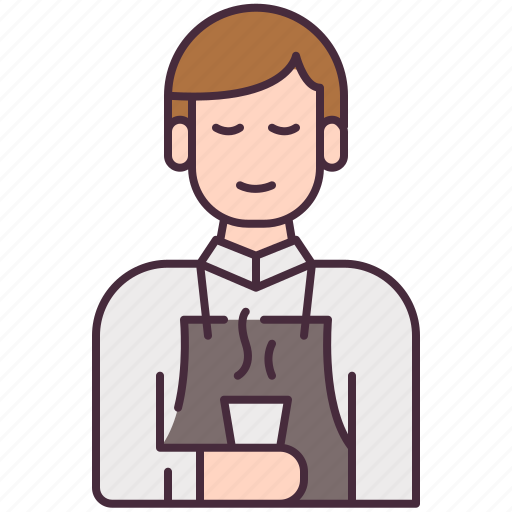 Barista, man, coffee, shop, waiter, male, avatar icon - Download on Iconfinder