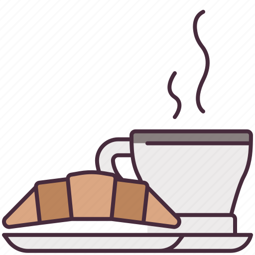 Breakfast, bakery, coffee, shop, cup, breads, croissant icon - Download on Iconfinder