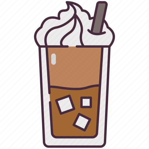 Frappe, milkshake, beverage, cold, drink, chocolate, cream icon - Download on Iconfinder