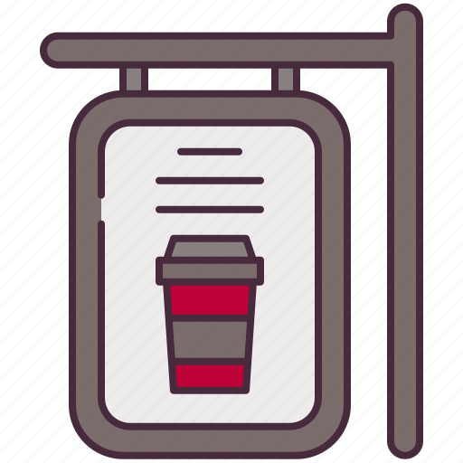 Signboard, coffee, shop, signaling, breakfast, food, cup icon - Download on Iconfinder