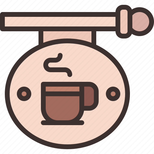 Signboard, signpost, coffee, shop icon - Download on Iconfinder