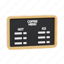coffee menu board, cafe, sign, coffee, beverage 