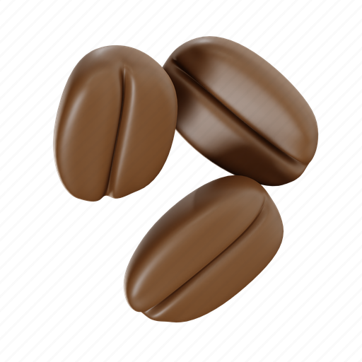Coffee beans, beans, coffee, caffeine, beverage 3D illustration - Download on Iconfinder