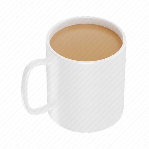Coffee mug, coffee, drink, cup, mug, cafe, beverage 3D illustration - Download on Iconfinder