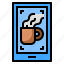 business, coffee, cup, phone, share, shop 