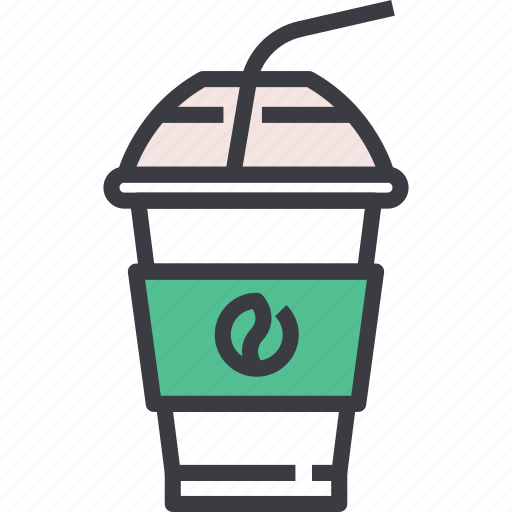 Cafe, coffee, drink, ice, iced, plastic, takeaway icon - Download on Iconfinder