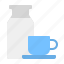 bottle, business, coffee, cup, milk, shop 
