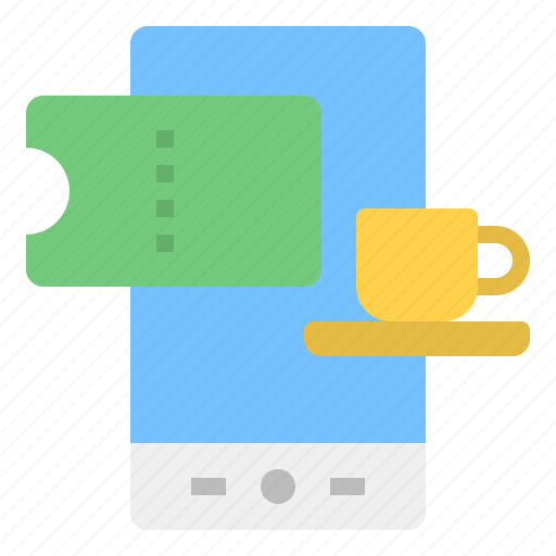 Business, coffee, cup, phone, reward, shop, ticket icon - Download on Iconfinder