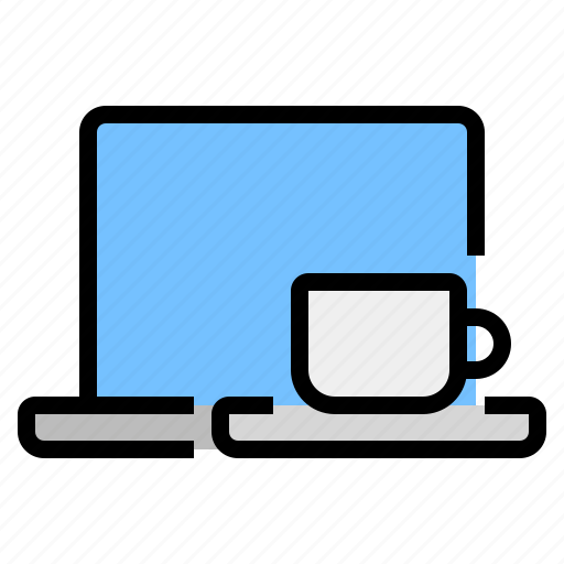 Business, coffee, cup, laptop, notebook, shop icon - Download on Iconfinder
