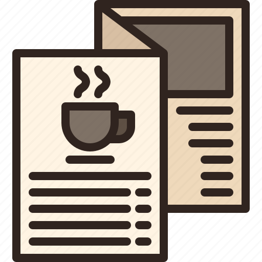 Brochure, information, coffee, cafe, promotion icon - Download on Iconfinder