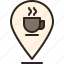 coffee, shop, pin, map, location 