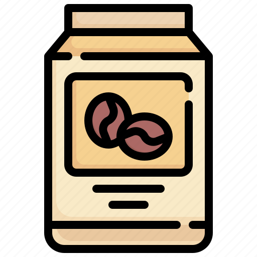 Coffee, beans, restaurant, bag, ground, food icon - Download on Iconfinder