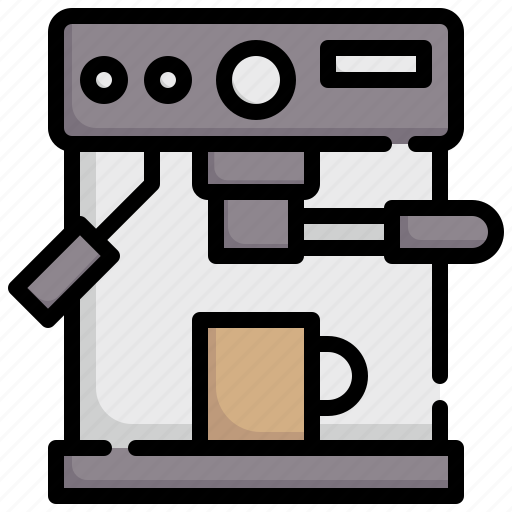 Coffee, machine, restaurant, kitchenware, hot, drink, technology icon - Download on Iconfinder