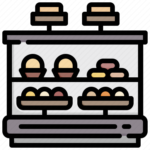 Food, showcase, pies, bakery, cakes icon - Download on Iconfinder