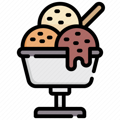 Ice, cream, sundae, scoops, dessert, bowl icon - Download on Iconfinder