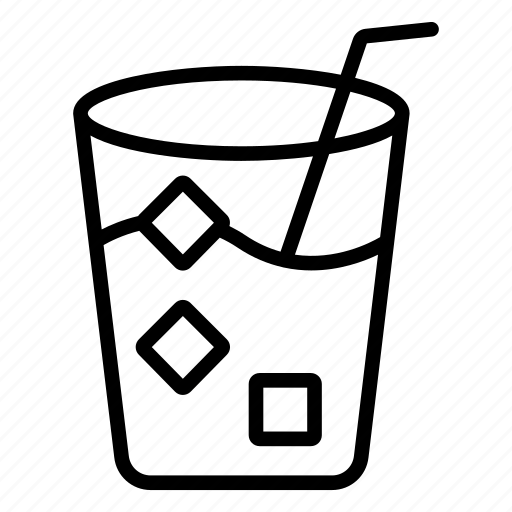 Coffee, drink, ice, straw icon - Download on Iconfinder