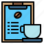 cafe, clipboard, coffee, cup, menu, restaurant 