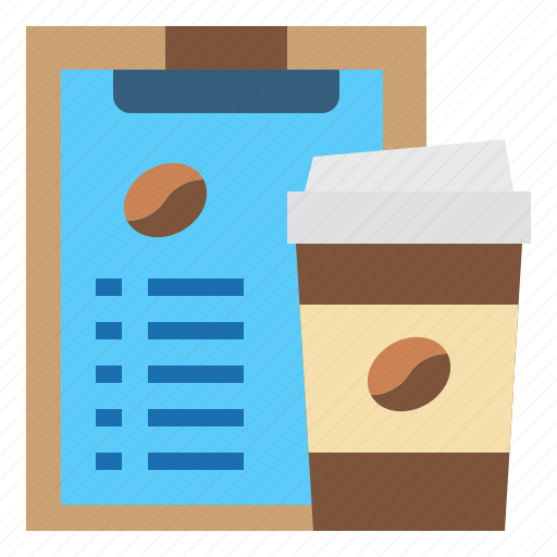 Clipboard, coffee, cup, drink, hot, restaurant icon - Download on Iconfinder
