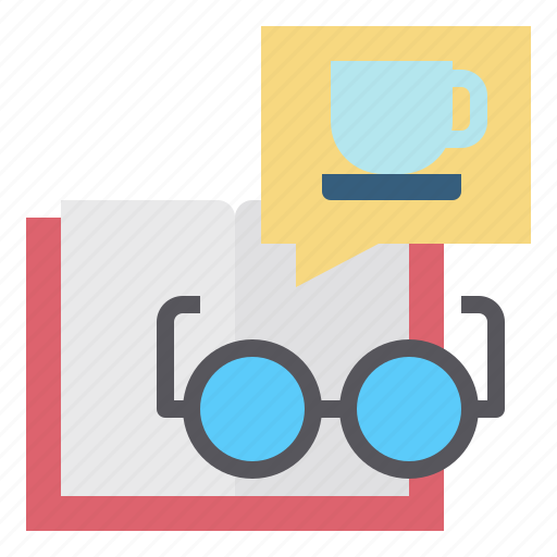 Book, break, coffee, education, glasses, open, reading icon - Download on Iconfinder
