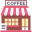 coffee, shop, building, cafe, business, restaurant, coffeehouse 