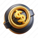 gold, dollar, invoice, receipt, bill